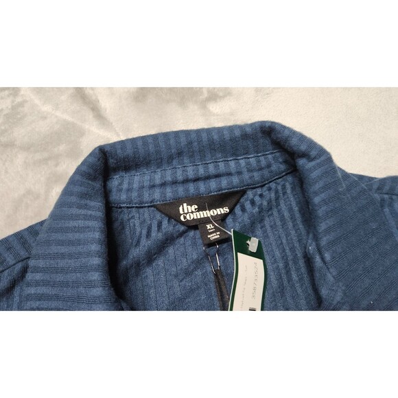 The Commons Men's Navy XL Tall Textured Knit Short Sleeve Hybrid Shirt NWT - Picture 4 of 12